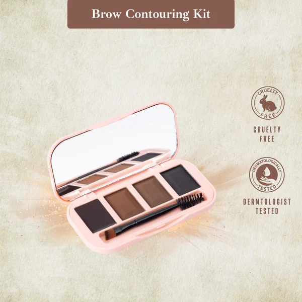 Gorgeous Girl Brow Contouring Eye Brow Kit with Dual Side Brush - Image 5