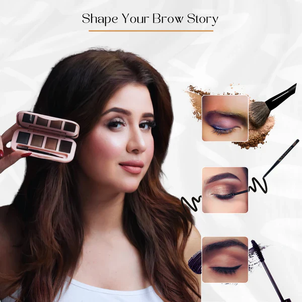 Gorgeous Girl Brow Contouring Eye Brow Kit with Dual Side Brush - Image 6