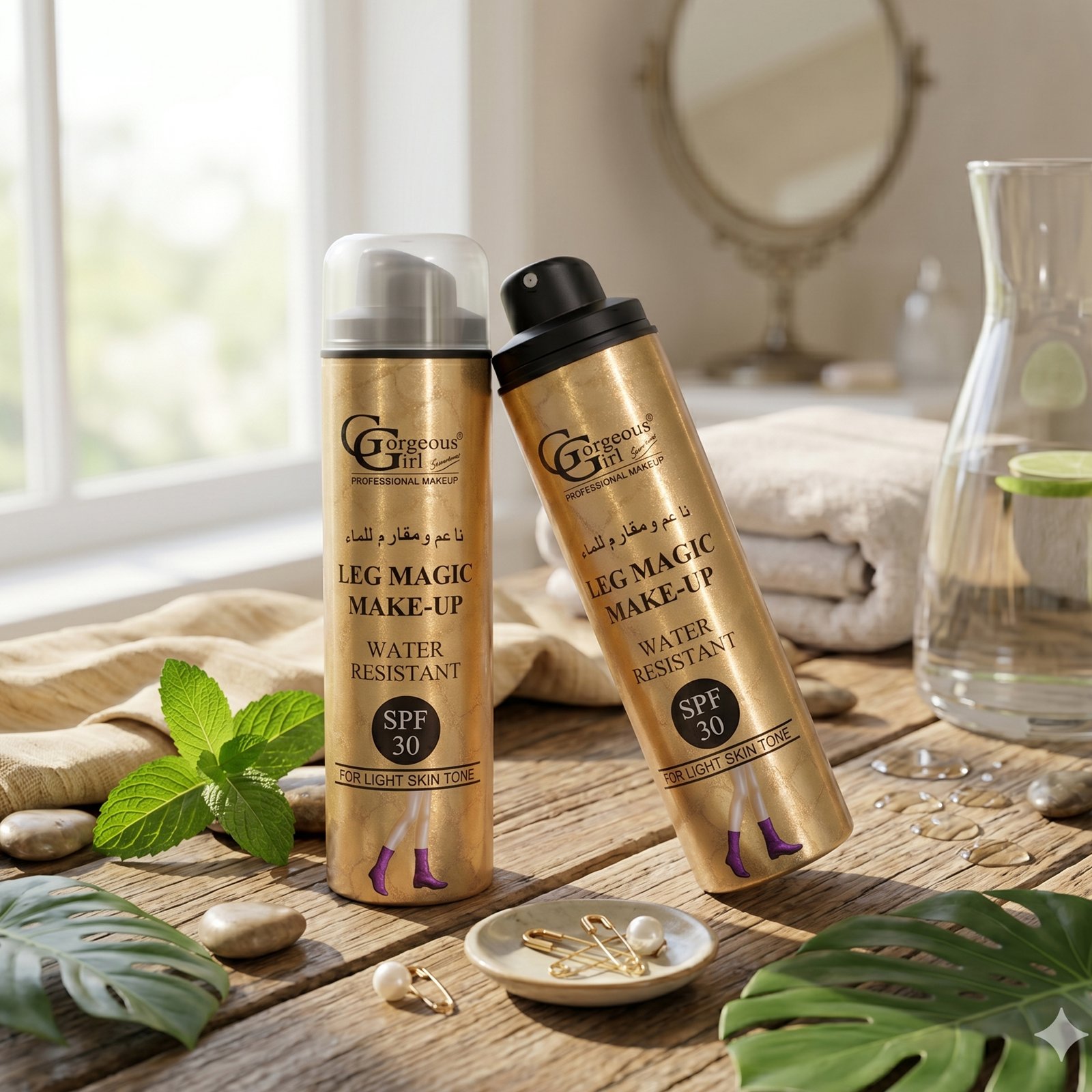 Gorgeous Girl Leg Magic Makeup Spray SPF 30 – Water Resistant - Image 2