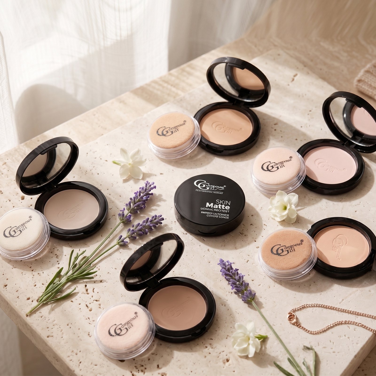 Gorgeous Girl Skin Matte Compact Powder – Lightweight Oil Control Face Compact - Image 2