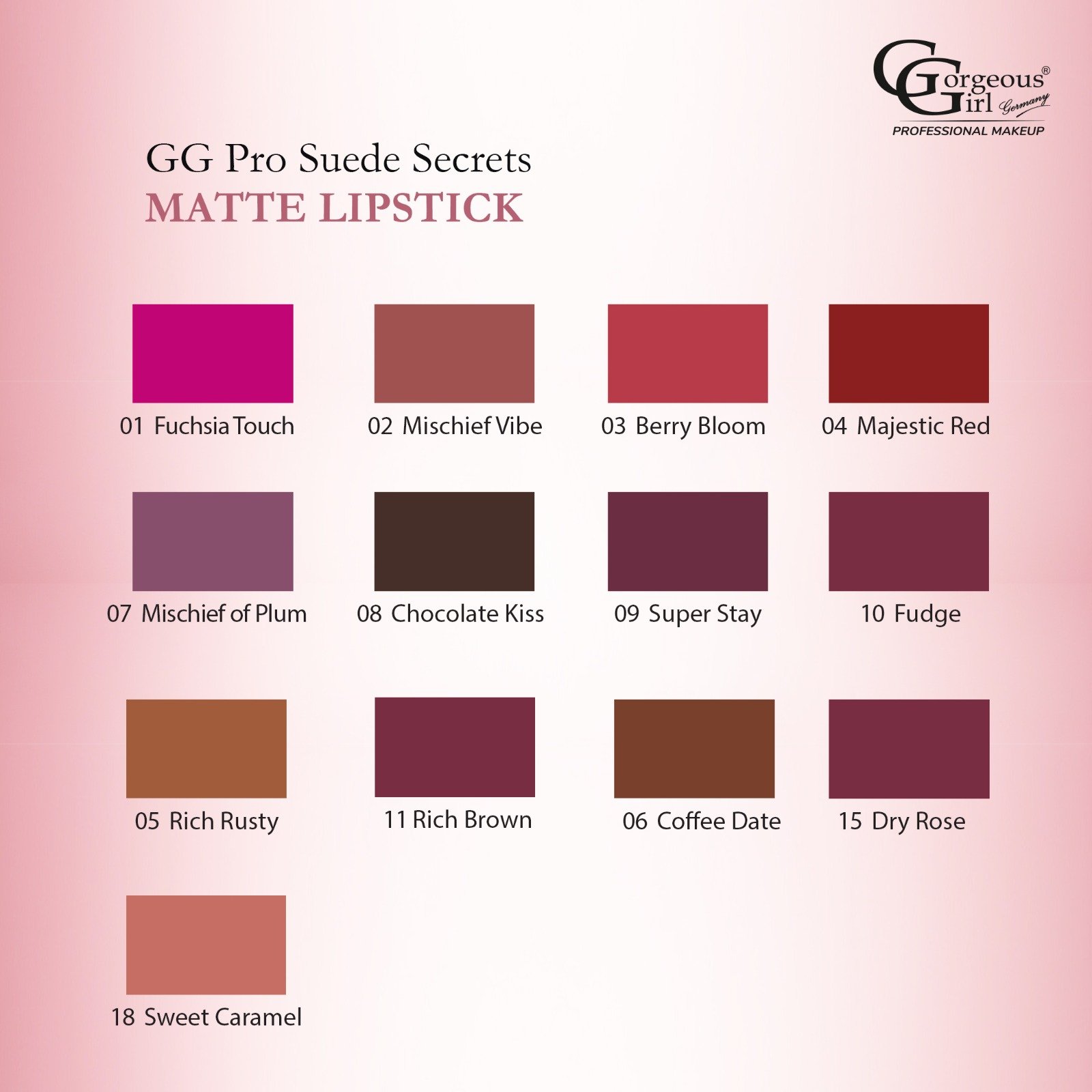 Gorgeous Girl Suede Series Matte Lipstick – Long Lasting Velvet Matte Lip Color - Image 3